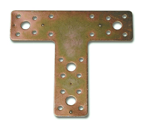 MINUTEX 854 - PIASTRA PER GIUNZIONI A "T" MM.150X135X2,5 ACCIAIO ZINCO+ A.R.C. MINUTEX