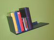 Mensola ELLE MINUTEX 570A verniciata grigio argento con libri