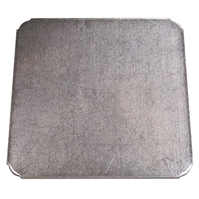 MINUTEX 107 - PIASTRA DRITTA SENZA FORI mm 150x150x4 ACCIAIO ZINCATO MINUTEX