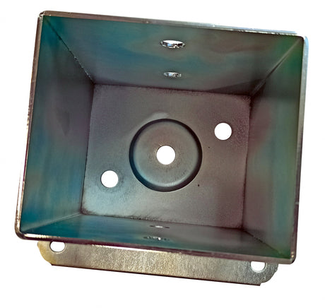 MINUTEX 8412180 - SUPP. CHIUSO PER TRAVI 180x180 mm CON PIASTRA DI FISS.  ZINCATO MINUTEX