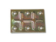 Piastra di giunzione MINUTEX con 6 fori in acciaio zincato 70x50x1 mm
