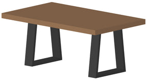 Tavolo con piano in legno e gambe TRAPP in metallo nero MINUTEX