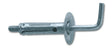 MINUTEX 506 - TASSELLO GIGANTE GANCIO LUNGO M5 ACCIAIO ZINC.BIANCO MINUTEX
