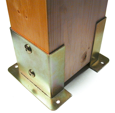 Supporto regolabile a C Minutex da 160 mm in acciaio zincato per pali in legno