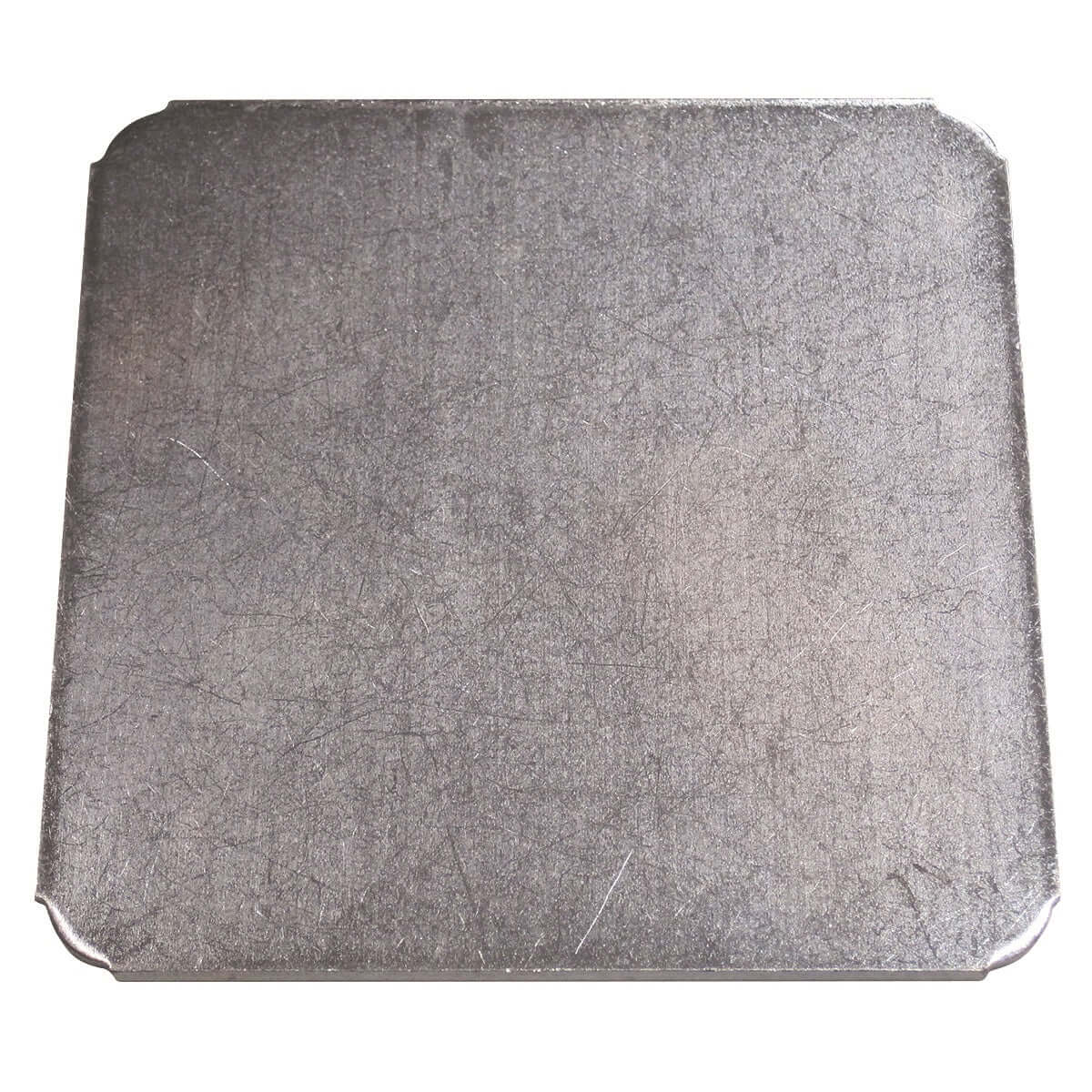 MINUTEX 107 - PIASTRA DRITTA SENZA FORI mm 150x150x4 ACCIAIO ZINCATO MINUTEX