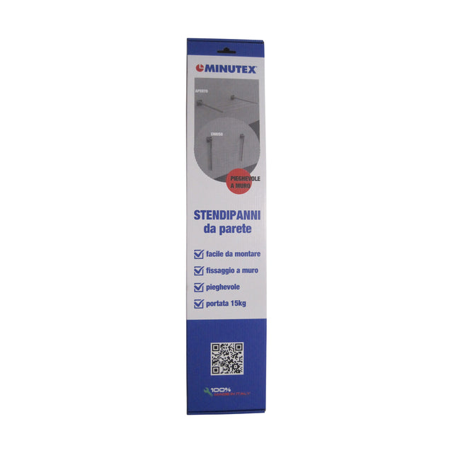 Confezione di stendipanni da parete pieghevole MINUTEX bianco