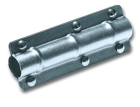 Giunzione per pali antenna Minutex in acciaio zincato bianco