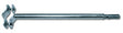 Zanca per pali e antenne MINUTEX con tassello in acciaio zincato bianco