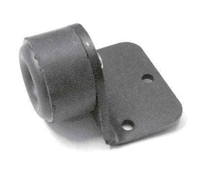Fermaporta pesante MINUTEX con paracolpo in gomma nera e supporto zincato nero