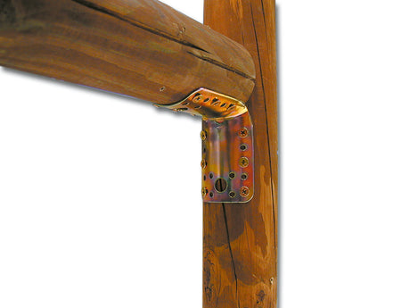 Piastra di giunzione piegata Minutex in acciaio zincato per legno da 80/100 mm