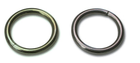 Due anelli di saldatura MINUTEX in acciaio zincato con diametro interno 35 mm.