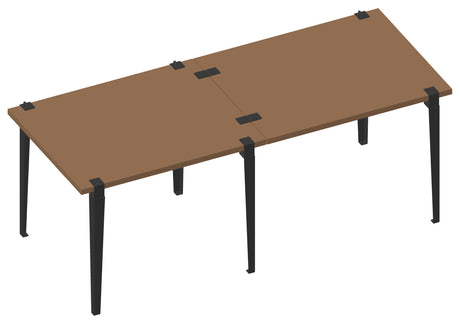 Doppio cavallotto per montaggio MINUTEX 212S con piano in legno e struttura nera