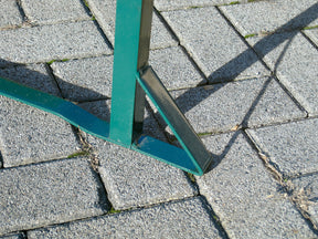 Base allargata in acciaio verde per set ferramenta pieghevole MINUTEX