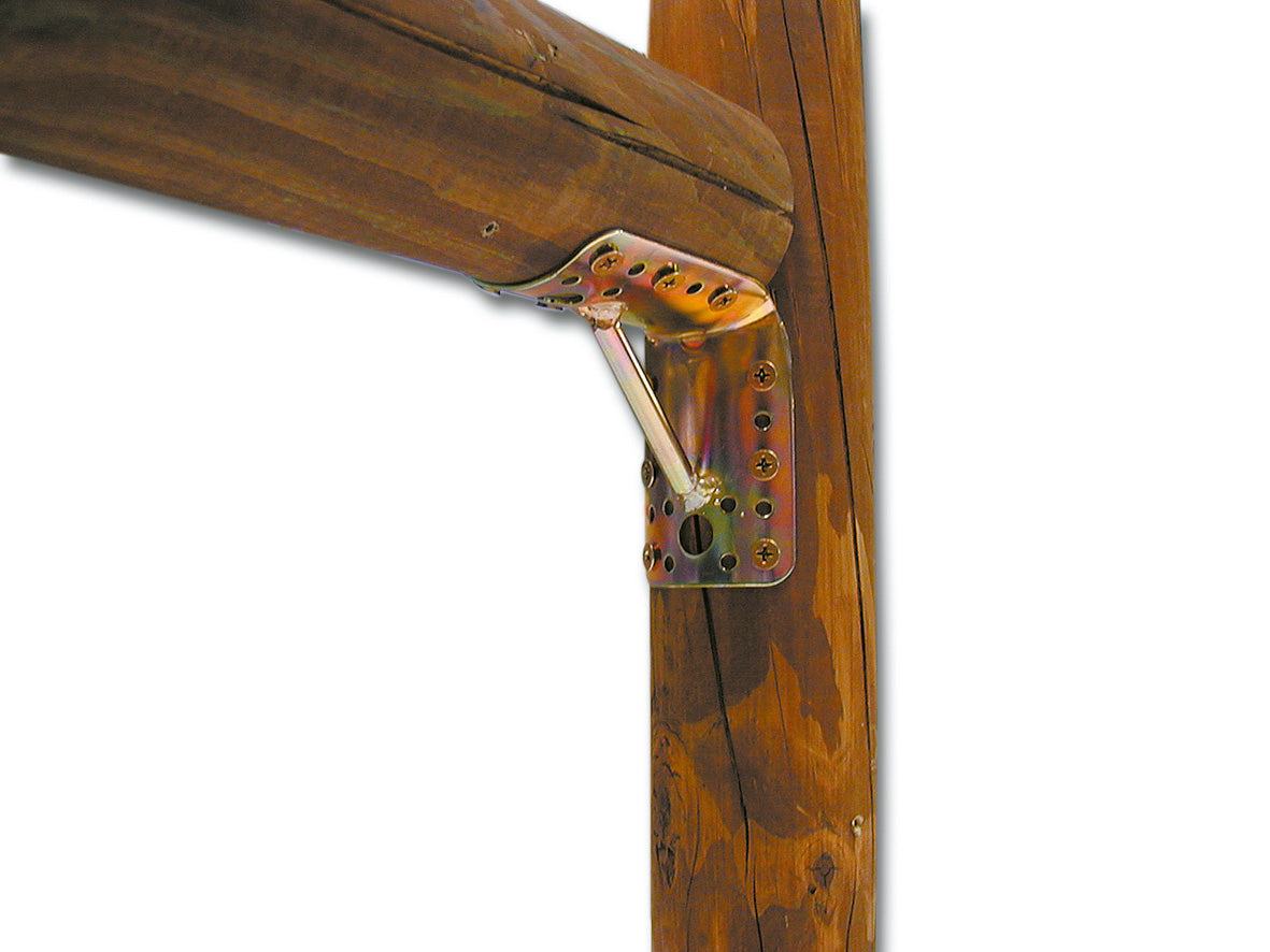 Giunzione pieghevole con rinforzo Minutex per legname da 80/100 mm zincata