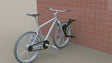 Modulo portabiciclette MINUTEX 320 grigio grafite fissato a parete con bicicletta
