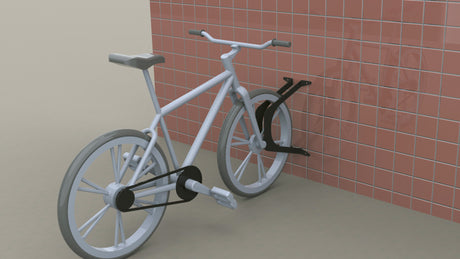 Modulo portabiciclette MINUTEX 320 grigio grafite fissato a parete con bicicletta
